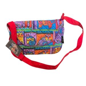 NWT Laurel Burch Quilted Cat Shoulder/ Crossbody Bag